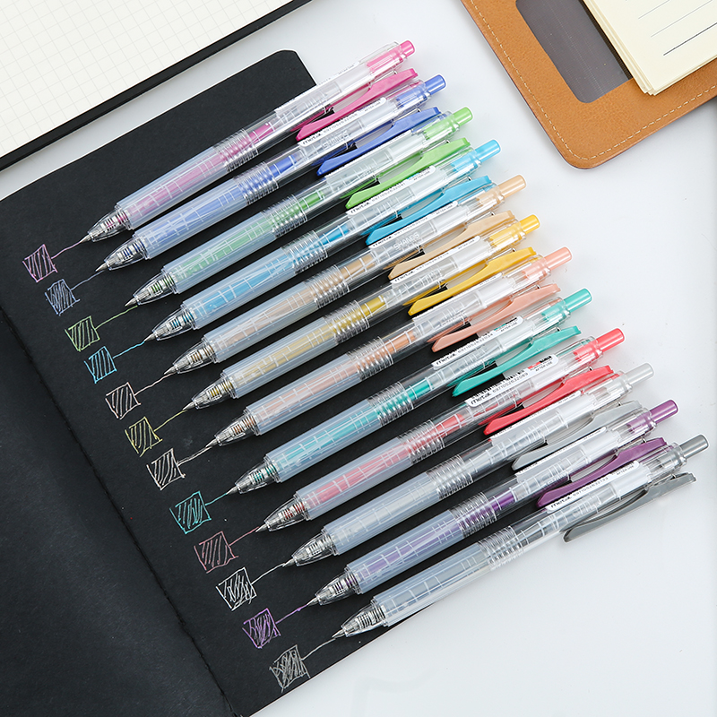 메탈 컬러 젤 펜, 0.5MM 컬러 잉크, 고광택 핸드 계정 펜, 샤이니 젤 잉크 펜, 손으로 그린 학교, 사무실용 컬러 펜 세트